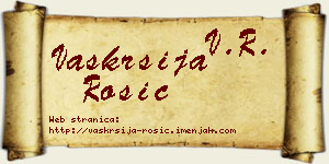Vaskrsija Rosić vizit kartica